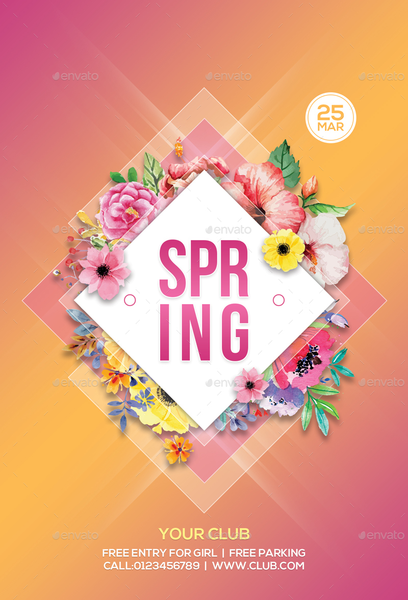 spring flyer by sunilpatilin graphicriver spring flyers